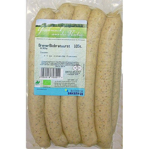 Bremer Bio Bratwurst, 10 Stück