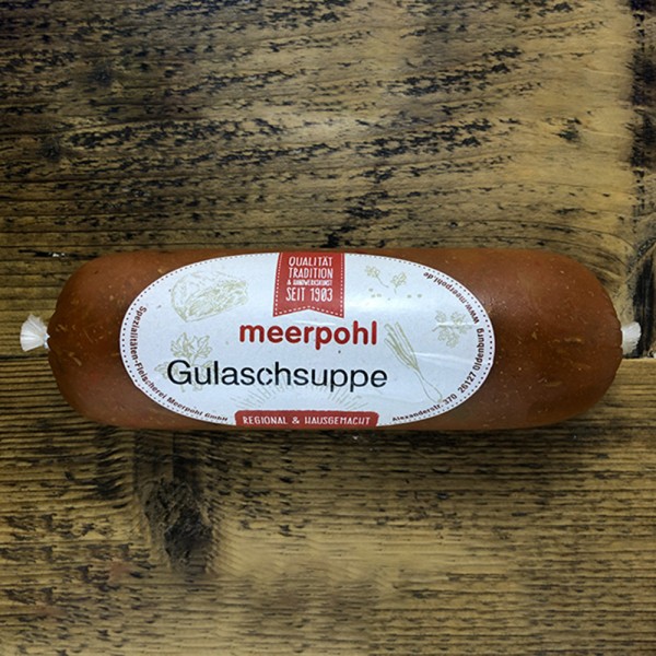 Gulaschsuppe im Schlauch