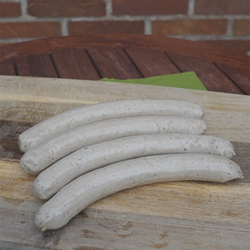 Hähnchen Bratwurst mit Bärlauch