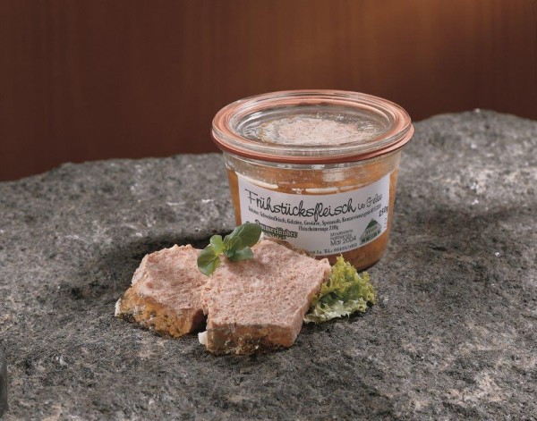Frisches Frühstücksfleisch in Gelee | 200g Weckglas