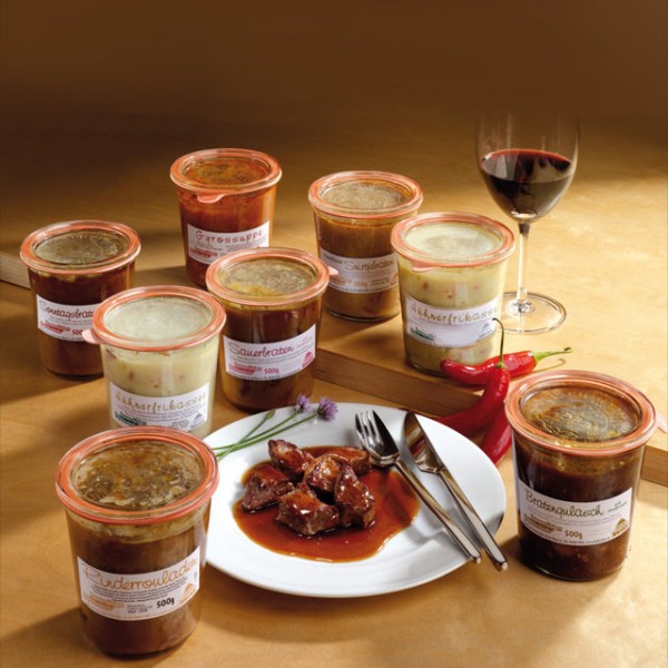 Rinderrouladen, 500g im Weckglas