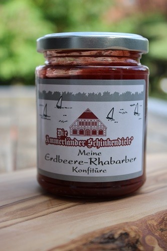 Meine Erdbeer & Rhabarber Konfitüre, 250g
