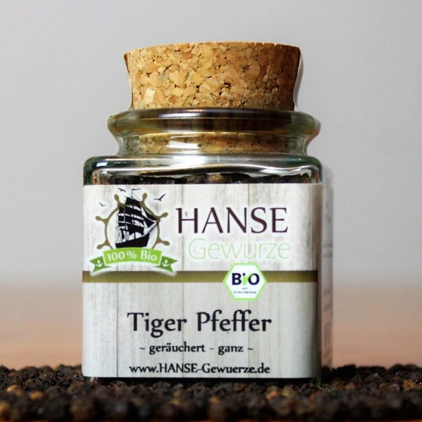 Gewürz, BIO Tiger Pfeffer geräuchert, ganz