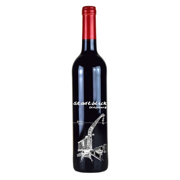 Rotwein "Hafenkran" Stadtblick Oldenburg