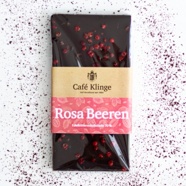 Edelbitter Rosa Beeren Kakaogehalt 70%