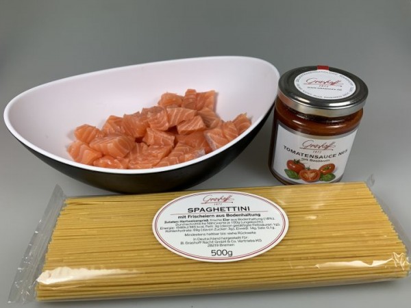 Lachs - Nudeln - Sauce