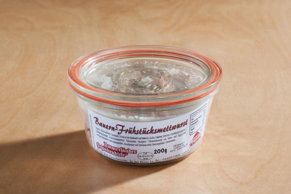 Bauern-Frühstücksmettwurst im Weckglas, 200g