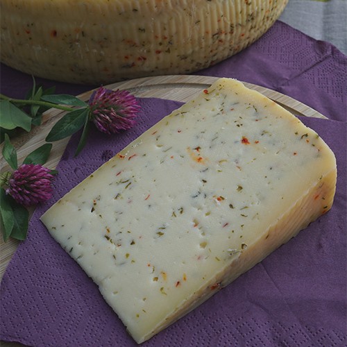 Grausteiner Rohmilchkäse mit Tomate und Schnittlauch