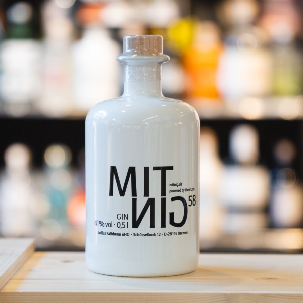 Gin MITNG 58- in weißer Flasche