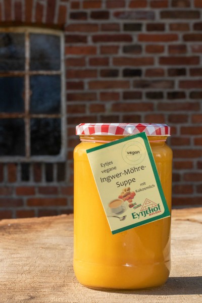 Ingwer-Möhren Suppe, Vegan, hofgemacht vom Eytjehof